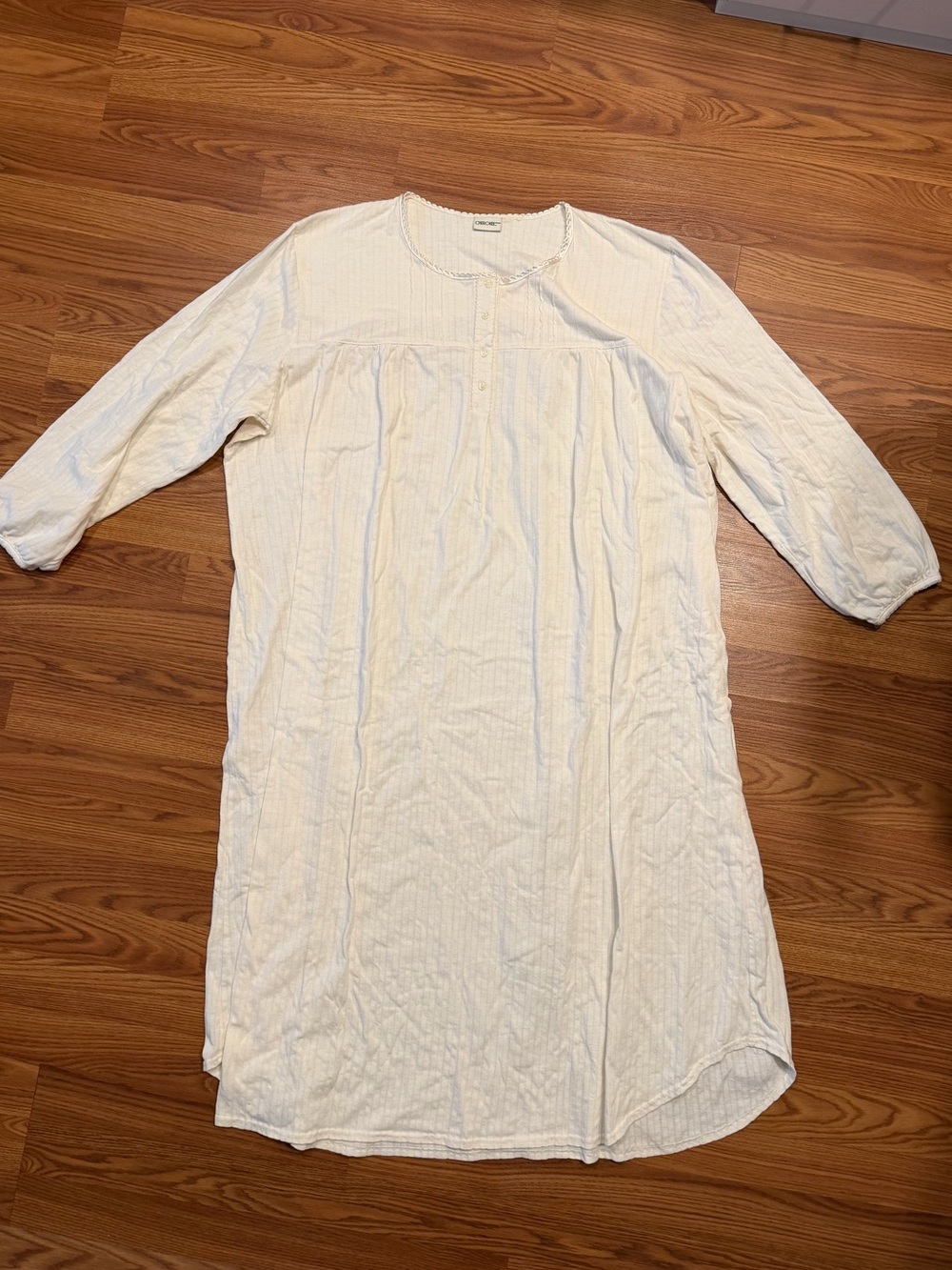 Vintage Cherokee Cotton Sleep Dress Nightgown White XL